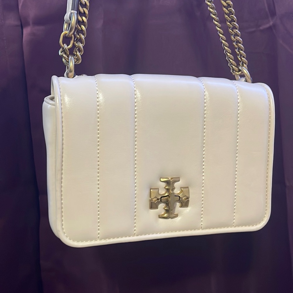 White/Cream Tory Burch Kira Quilted Bag
